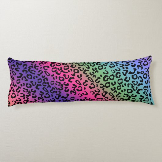 Rainboogluipaard afdrukken - vloeiend mengsel lichaamskussen (Achterkant)