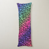 Rainboogluipaard afdrukken - vloeiend mengsel lichaamskussen (Achterkant (Verticaal))