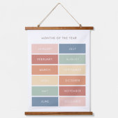 Rainboogmaanden van het Jaar klaslokaal Hangend Wandkleed (Voorkant)