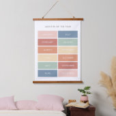 Rainboogmaanden van het Jaar klaslokaal Hangend Wandkleed (Slaapkamer)