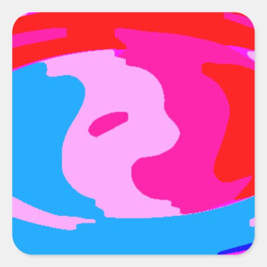 Rainboogmagie Vierkante Sticker (Voorkant)