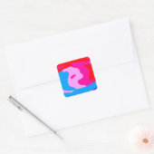 Rainboogmagie Vierkante Sticker (Envelop)