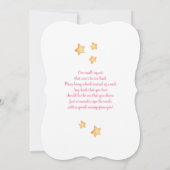 Rainboogmeisje baby shower kaart (Achterkant)