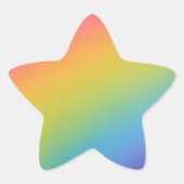 Rainboogmiddelkleurige huiden ster sticker (Voorkant)