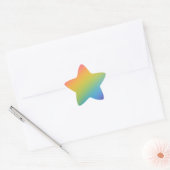 Rainboogmiddelkleurige huiden ster sticker (Envelop)