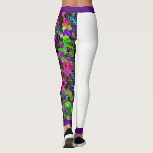 [Rainboogmozaïek] met een verfijnd glazen effect B Leggings (Achterkant)