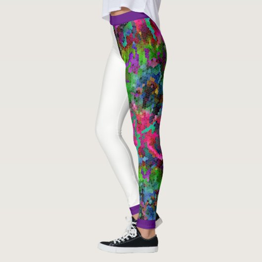 [Rainboogmozaïek] met een verfijnd glazen effect B Leggings (Links)