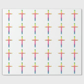 Rainboogmozaïekkruis Cadeaupapier (Vlak)