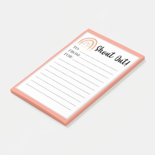 Rainboognotities van leraar die uitkomt na het ber post-it® notes (Schuin)