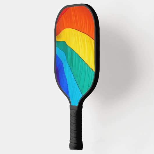 Rainboogontwerp met persoonlijke voorkeur pickleball paddle (Links)