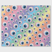 Rainboogoogbolpatroon Cadeaupapier (Vlak)