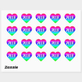 Rainboogoptische verlichting hart sticker (Vel)