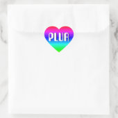 Rainboogoptische verlichting hart sticker (Tas)