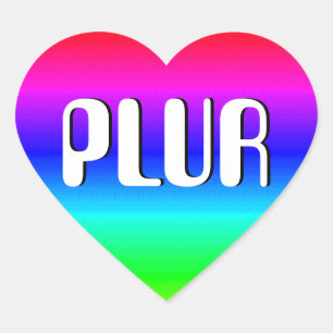 Rainboogoptische verlichting hart sticker