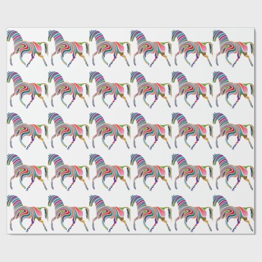 Rainboogpaard Cadeaupapier (Vlak)