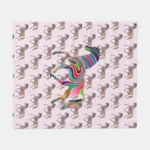 Rainboogpaard - patroon - fleece deken (Voorkant (Horizontaal))