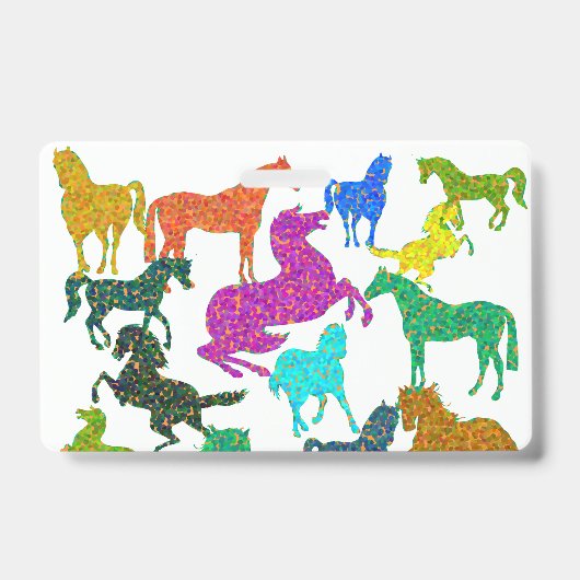 Rainboogpaarden - "Dotty about Horses!" Badge (Voorzijde)