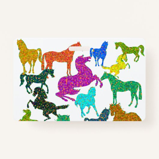 Rainboogpaarden - "Dotty about Horses!" Badge (Voorkant)