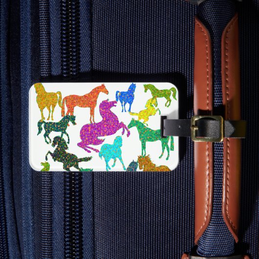 Rainboogpaarden - "Dotty about Horses!" Bagagelabel (Voorkant Insitu 4)
