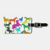 Rainboogpaarden - "Dotty about Horses!" Bagagelabel (Voorkant horizontaal)