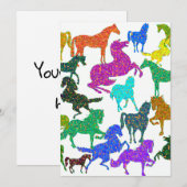 Rainboogpaarden - "Dotty about Horses!" Bedankkaart (Voorkant / Achterkant)