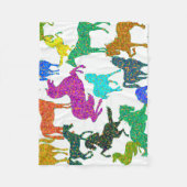 Rainboogpaarden - "Dotty about Horses!" Fleece Deken (Voorkant)