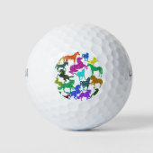 Rainboogpaarden - "Dotty about Horses!" Golfballen (Voorkant)