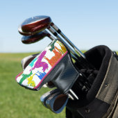 Rainboogpaarden - "Dotty about Horses!" Golfheadcover (Insitu)