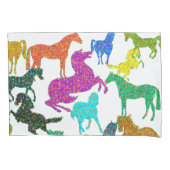 Rainboogpaarden - "Dotty about Horses!" Hoesje Kussensloop (Voorkant)