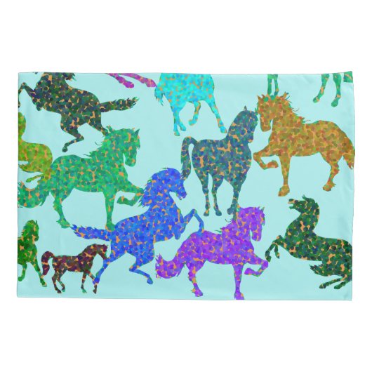 Rainboogpaarden - "Dotty about Horses!" Hoesje pil Kussensloop (Achterkant)