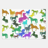 Rainboogpaarden - "Dotty about Horses!" Inpakpapier Vel (Voorkant)