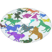 Rainboogpaarden - "Dotty about Horses!" Kerstboom Rok (Gekanteld)