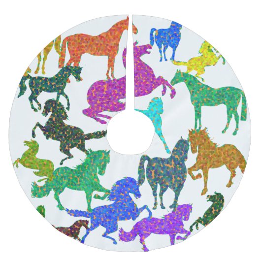 Rainboogpaarden - "Dotty about Horses!" Kerstboom Rok (Voorkant)