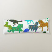 Rainboogpaarden - "Dotty about Horses!" Lichaamskussen (Achterkant)