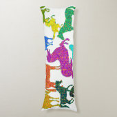 Rainboogpaarden - "Dotty about Horses!" Lichaamskussen (Voorkant Verticaal)