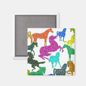 Rainboogpaarden - "Dotty about Horses!" Magneet (Voorkant / Achterkant)