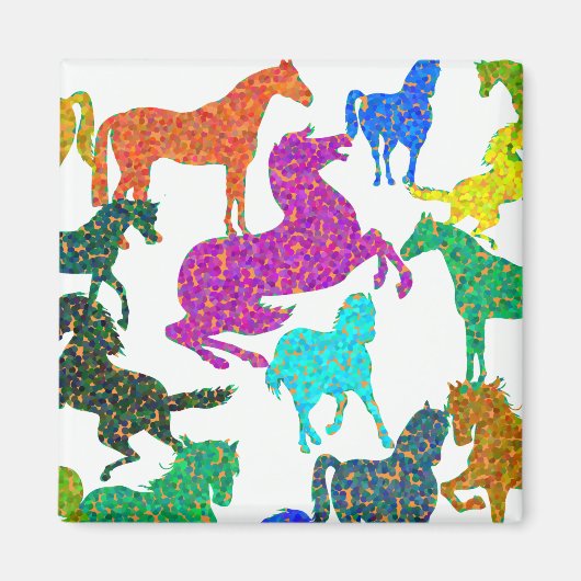 Rainboogpaarden - "Dotty about Horses!" Magneet (Voorkant)