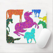 Rainboogpaarden - "Dotty about Horses!" Muismat (Met muis)