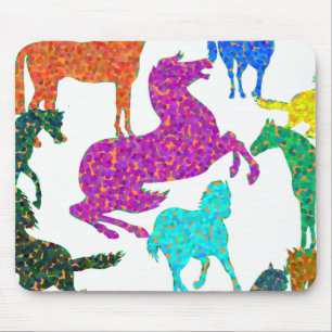 Rainboogpaarden - "Dotty about Horses!" Muismat