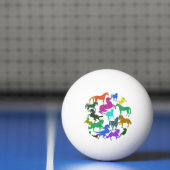 Rainboogpaarden - "Dotty about Horses!" Pingpongbal (Net)