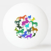 Rainboogpaarden - "Dotty about Horses!" Pingpongbal (Achterkant)