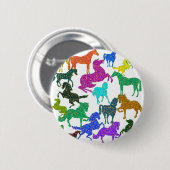 Rainboogpaarden - "Dotty about Horses!" Ronde Button 5,7 Cm (Voorkant /achterkant)
