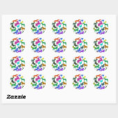 Rainboogpaarden - "Dotty about Horses!" Ronde Sticker (Vel)