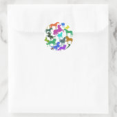 Rainboogpaarden - "Dotty about Horses!" Ronde Sticker (Tas)