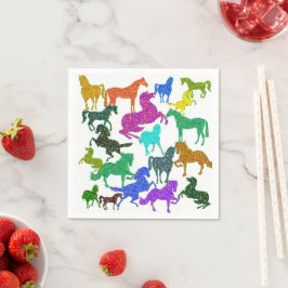 Rainboogpaarden - "Dotty about Horses!" Servet