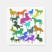 Rainboogpaarden - "Dotty about Horses!" Servet (Voorkant)