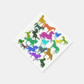 Rainboogpaarden - "Dotty about Horses!" Servet (Hoek)