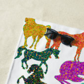 Rainboogpaarden - "Dotty about Horses!" Strandlaken (In situ)