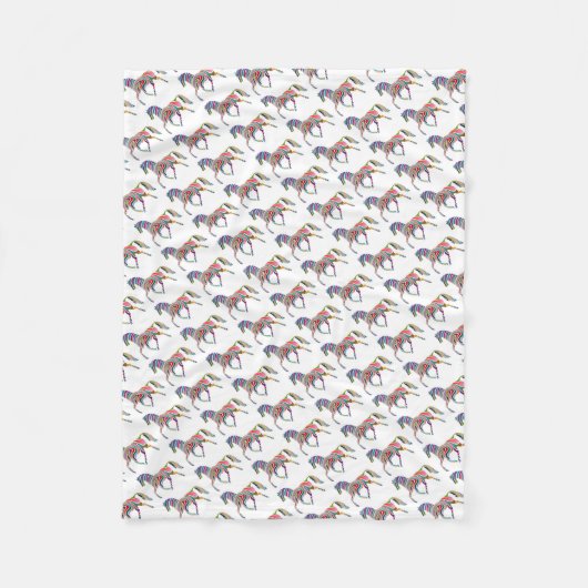 Rainboogpaarden voor meisjes fleece deken (Voorkant)
