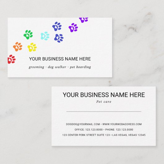 Rainboogpad met visitekaartje van het hart (Voorkant / Achterkant)